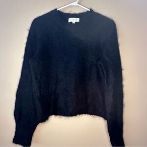 Witchery Black Mohair & Wool Blend Crewneck Sweater XS